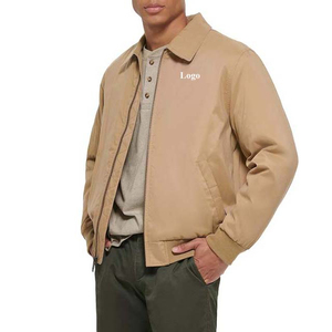 High Street hommes hiver Bomber vestes 2025 à manches longues Polyester Satin toile OEM Service conception personnalisée Satin vestes - Product Image 4