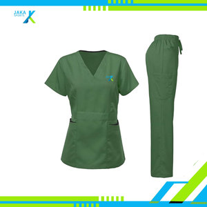 Juego de uniformes médicos para mujer, respetuoso con el medio ambiente, elástico, ultrasuave, uniforme, bolsillo en contraste, Color personalizado, enfermera, Doctor, Hospital - Product Image 3