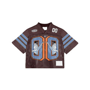 เสื้อครอปย้อนยุคเสื้อกีฬาโอเวอร์ไซส์ผ้าเจอร์ซีย์ใส่ฝึกซ้อมแบบตาข่ายเสื้ออเมริกันฟุตบอล - Product Image 5