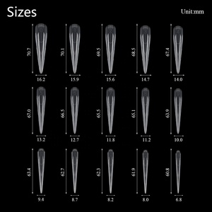 ปลายเล็บสองรูปแบบสำหรับการต่อเล็บเล็บเล็บปลอมแบบมืออาชีพขนาด XXXL - Product Image 6