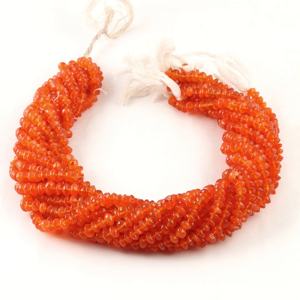 Meilleure vente de perles de pierres précieuses semi-précieuses de 5mm 6mm, perles de boutons lisses certifiées cornaline pour la fabrication de bijoux à partir du fabricant - Product Image 1