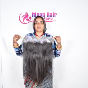 Cabello Humano Indio Virgen al por Mayor Directo de Fábrica 2025, Frontal Liso, Suave y Sedoso, Aspecto Natural, Fabricante en Venta - Product Image 6