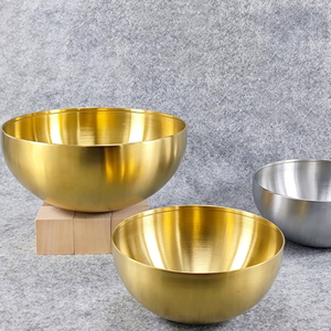 Bols à double paroi en acier inoxydable poli de designer, hygiéniques, écologiques, design personnalisé, cuisine professionnelle, restauration - Product Image 2