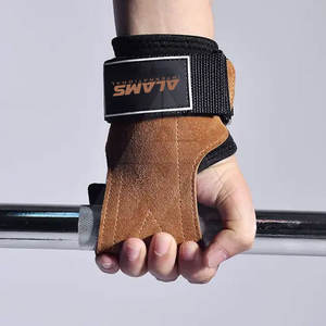 มือจับยกน้ำหนักหนังวัวสำหรับออกกำลังกายและยิมใช้ได้ทั้งชายและหญิงปรับแต่งโลโก้ได้ - Product Image 5