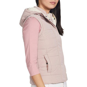 Meilleure vente Gilet bouffant chaud d'hiver pour les femmes Fermeture éclair et bouton Vêtements décontractés Veste bouffante sans manches - Product Image 3