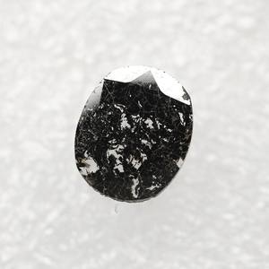 1.38 Ct. Diamant taillé en tranches ovale noir poivre en vrac naturel pour certifié 10.73x7.50x5.06mm pour bagues de fiançailles ses bijoux - Product Image 1