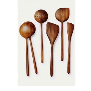 Saladier indien en bois fait à la main ensemble de serveur usine directe maison cuisine utiliser des outils de salade en bois de qualité supérieure - Product Image 3