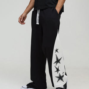 Vente en gros de pantalon baggy de luxe pour hommes, léger et surdimensionné, style décontracté avec logo personnalisé et service OEM disponible - Product Image 1