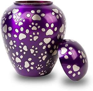 White Colour <b>Urn</b> Metal Aluminium Metal Pet <b>Urns</b> With export Quality <b>For</b> <b>Dog</b> Cats <b>Ashes</b> In Different Colors Direct From Factory - Product Image 2