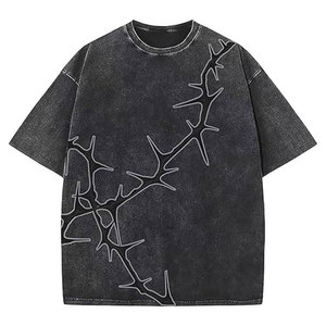 Camisetas de gran tamaño Vintage para hombre y mujer, ropa informal lavada con ácido, camisetas informales, camisetas de moda Retro, cómodas y elegantes - Product Image 1