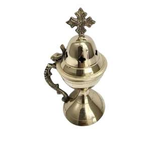 Attachement de feuille de fleur en laiton pour brûleur de Bakhoor arabe de luxe brûleur thérapeutique en métal classique diffuseur d'encens de décoration de fantaisie - Product Image 1