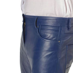 Pantalon de jogging unisexe confortable en cuir Vêtements de sport haute couture avec bouton droit Hip Hop léger Service OEM disponible - Product Image 5