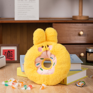 Yüksek kalite düşük adedi PP pamuk isteğe özel peluş oyuncak yumuşak kurumsal maskot Donut <span class=keywords><strong>Bunny</strong></span> peluş oyuncak hayvan - Product Image 3
