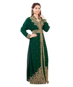 Moroccan Islamic <b>Kaftan</b> Beach Fancy Modern Floor Length Long Sleeve <b>For</b> <b>Women</b> Dress - Product Image 2