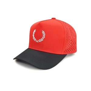 Quick Dry Performance Custom Logo Two Tone Golf <b>Hat</b> 5 Panel Custom Back Woven Tag Laser Perforated Adjustable Snapback Closure - Product Image 4