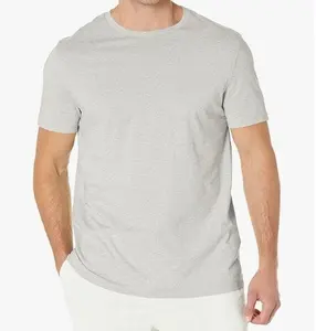 Vente en gros T-shirt léger 100% coton pour homme Modèle personnalisable avec motif uni Grandes tailles Lavage en machine Bangladesh - Product Image 1