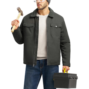 Most Trending Men's <b>Jackets</b> 100% Cotton <b>Canvas</b> <b>Jacket</b> For Man Custom Print Embroidery logo Streetwear Man <b>Jackets</b> - Product Image 2