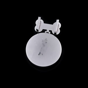 Colgante Circular de Plata 925 Personalizado con Incrustaciones de Moissanita VVS de 2.5 Pulgadas de Ancho - Product Image 5