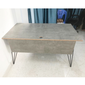 Minimalist Pine Wood <b>Desk</b> 140x80cm Powder-Coated Iron Legs BGD68062 - Product Image 3