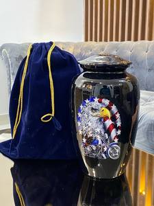 Urne de crémation en émail haute impression personnalisée nouveau Style américain adultes urnes de crémation pièce maîtresse pour la décoration de la maison - Product Image 5