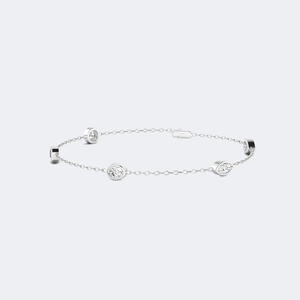 Pulsera de Diamantes con Engaste Mixto de 1.10CTW, Diamantes Cultivados en Laboratorio, Color D E F, Claridad VVS VS, Oro Blanco, Oro Rosa, Joyería para Mujer, India - Product Image 3