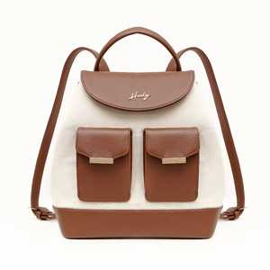 Korean Style Women <b>School</b> <b>Backpack</b> Premium Canvas Waterproof Double Lock Closure Daily Use & Travel - Product Image 1