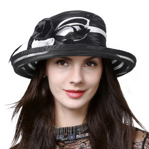 300 pièces en gros Satin femmes Fascinators chapellerie église thé chapeau élégant seau chapeaux pour Kentucky Derby - Product Image 2