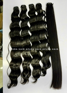 Wholesale Vietnamese Human Hair Weft Soft Silky Double Drawn Hair Extensions Custom Colors for Salon - Product Image 5