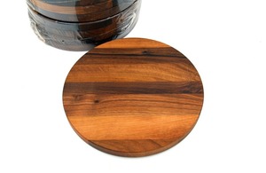 Tabla de Cortar Redonda de Bambú Marrón, Moderna y de Lujo, con Asas de Metal, Apta para Lavavajillas, Utensilio de Cocina Elegante - Product Image 6