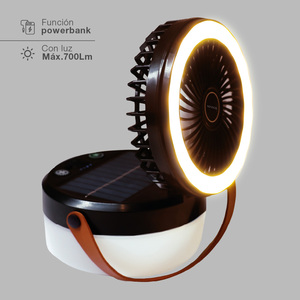 Ventilatore solare portatile Niaros Mini con luce LED 10W USB-C e power bank (300045001) - Product Image 5