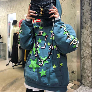 Venta al por mayor Puff impresión Sudadera con capucha de algodón de peso pesado Sudadera con capucha de los hombres de gran tamaño de impresión personalizada de lujo pulóver algodón personalizado sudaderas con capucha - Product Image 5