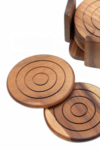 Posavasos de Madera Redondos de Alta Calidad con Soporte para Cerveza - Product Image 5