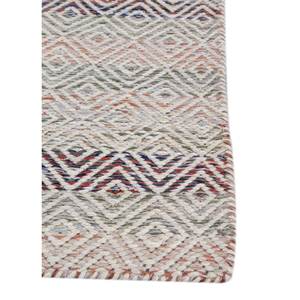 พรมขนสัตว์และใยวิสโคสสีน้ำเงินแบบทอเรียบ ลายเรขาคณิต รุ่น ADWV-13047 สำหรับใช้ในบ้าน - Product Image 4