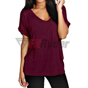 2025 verano superventas camiseta de mujer 100% algodón logotipo personalizado impreso estilo liso corte suelto transpirable venta - Product Image 4