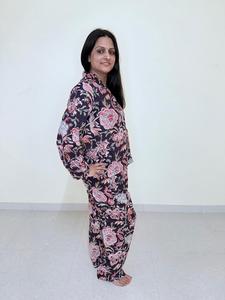 ชุดนอนผ้าฝ้ายสองชิ้นสำหรับผู้หญิงชุดนอนแขนยาวแบบระบายอากาศได้ดีสำหรับฤดูใบไม้ร่วง/ฤดูหนาวฤดูใบไม้ผลิใหม่ - Product Image 3