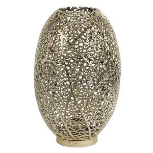 Hecho a mano moderno Color dorado aluminio Metal florero llamativo punto focal para el hogar costero decoración de la boda hierro hecho a mano - Product Image 2