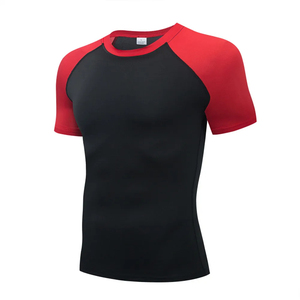 <b>Compression</b> Gym <b>Shirt</b> Men Tight Fit Short Sleeve Sportswear Quick Dry Athletic Training Fitness Workout Bodybuilding Top - Product Image 1