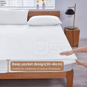 Protège-matelas en tissu éponge tricoté imperméable, drap-housse absorbant, écologique, luxueux, toutes saisons, doux - Product Image 3