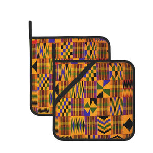 Patrón de flores de algodón 100% Pure Bulk Supply Último diseño Forma personalizada Soporte para ollas de cocina - Product Image 1