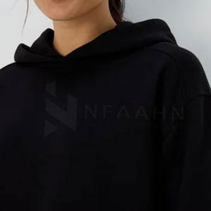 Best Selling Outdoor Use Women's Durable <b>Longline</b> <b>Hoodies</b> Fashion Clothing with Hooded Collar Printed Technics for Winter Season - Product Image 6