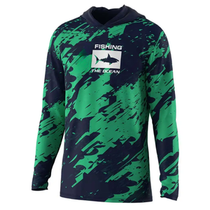 Sweat à capuche de pêche d'équipe personnalisé en gros sur l'ensemble de l'impression par sublimation respirant résistant aux UV vêtements de performance - Product Image 4