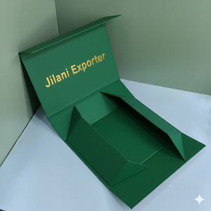 Boîte d'alignement transparente avec logo personnalisé en relief, matériaux recyclés, boîte cadeau magnétique de luxe avec doublure en éponge, fermeture magnétique - Product Image 2