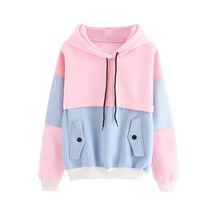 Sudaderas con capucha de lana de poliéster/algodón para mujer de alta calidad, ropa de invierno, sudadera de tela cálida transpirable de 350g, logotipo personalizado - Product Image 1