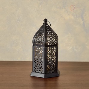 Portavelas Decorativo de Metal, Farol para Decoración de Interiores de Sala de Estar |   Uso Duradero e Impermeable para el Ramadán |   Mejora el ambiente - Product Image 2