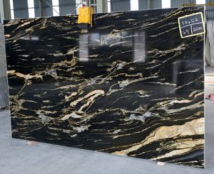 Surface polie de dalles de granit d'or titane de conception moderne pour l'école d'hôtel de villa de plancher pour des projets contemporains - Product Image 4