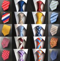 Cravates pour hommes noires et rouges unies pour mariages, cravate de marié classique en soie, cravate en polyester jacquard tissé, cravates Paisley pour hommes, ensemble