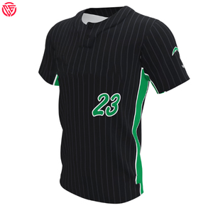 Dernier design Impression par sublimation Vente en gros Maillot de baseball à deux boutons Vêtements de sport Chemises en jersey de baseball personnalisées pour hommes - Product Image 3