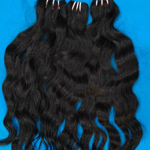 100% vendeurs de cheveux bruts vente en gros de faisceaux de direction unique alignés sur les cuticules non transformés 100% cheveux indiens bruts humains - Product Image 1
