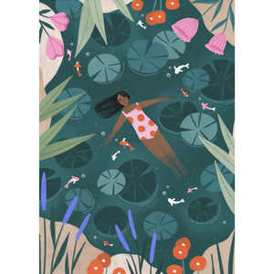 Affiche de natation en eau libre de Bea Mller pour décoration murale - Product Image 1