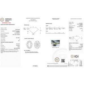 IGI certifié 1.00 CT diamant de laboratoire ovale cultivé E couleur VS2 clarté excellente Fluorescence de coupe aucune symétrie polonaise excellente pour - Product Image 3